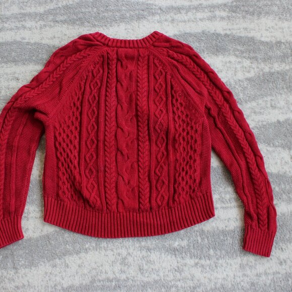Gap Red Cable Knit Women's Sweater - Picture 2 of 4